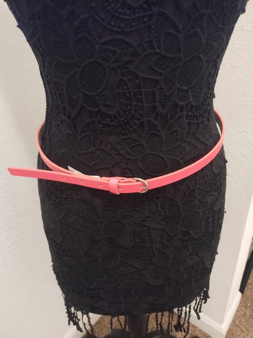 BONGO Coral Pink Slim Women's Waist Belt
